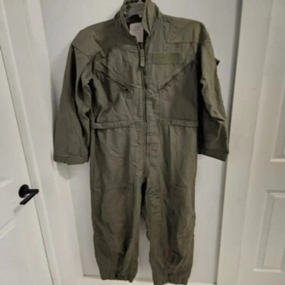 USAF Coveralls Flyers Fire Resistant Summer Men 40 Regular  Sage Green CWU-27/P - Picture 1 of 16